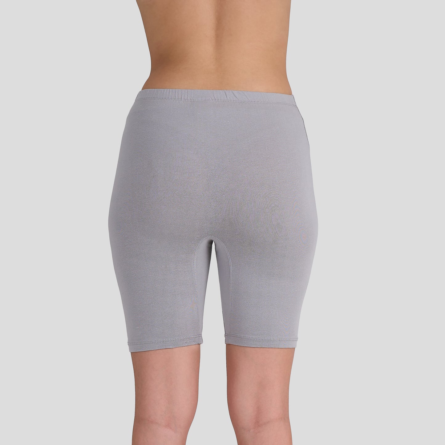 Dice Gray shorts worn by a person on a light gray background