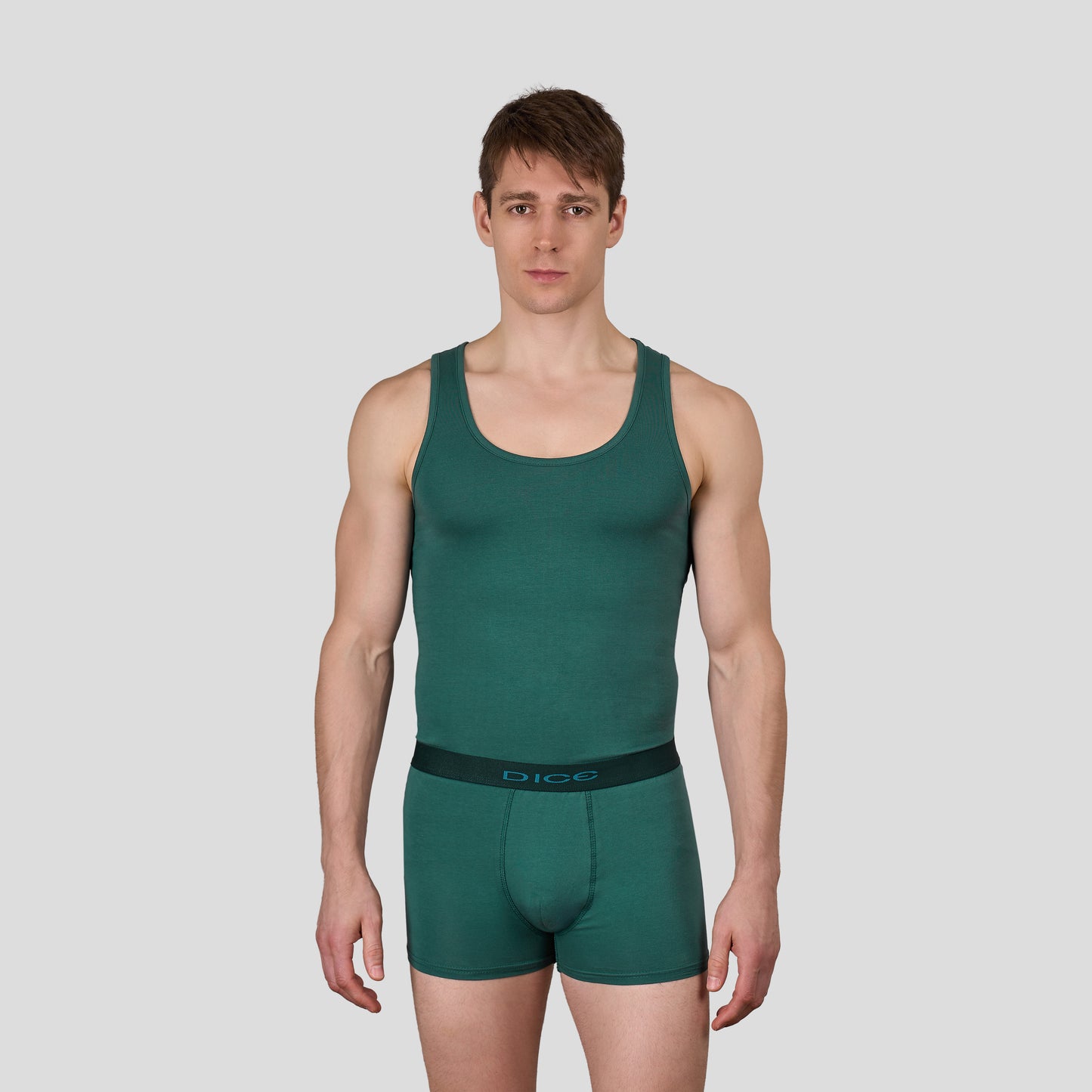 DM 235 Solid Boxer & Tank Top Set