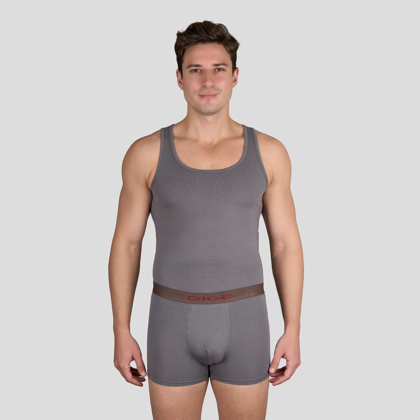 DM 235 Solid Boxer & Tank Top Set