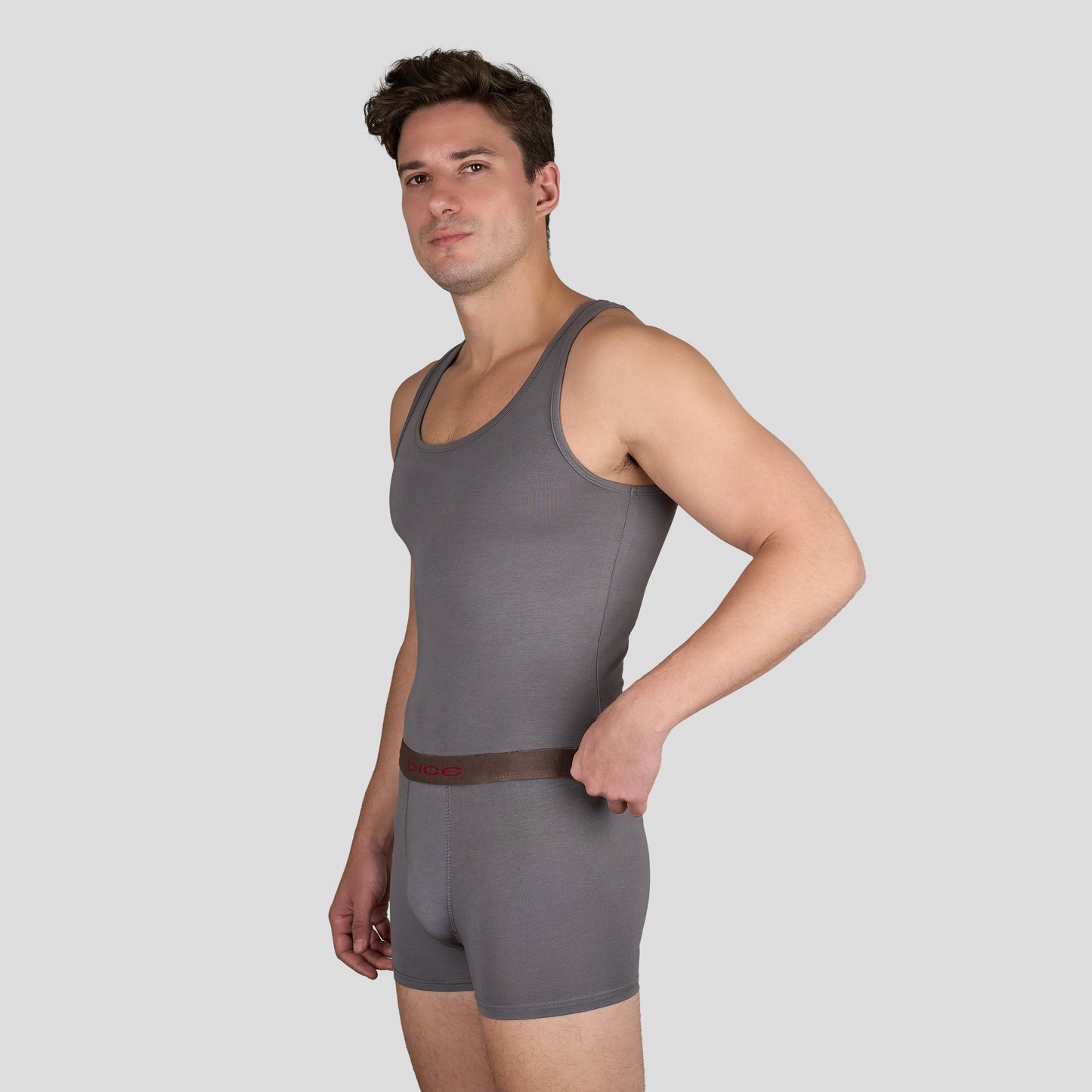 DM 235 Solid Boxer & Tank Top Set