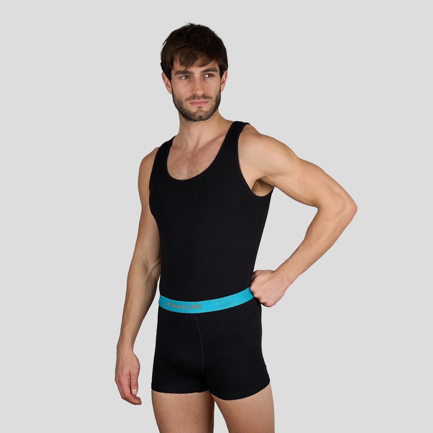 DM 235 Solid Boxer & Tank Top Set