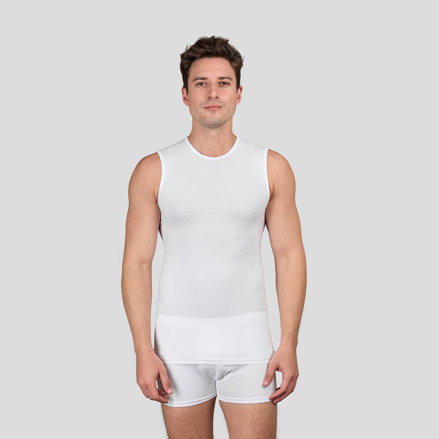 DM 186 Sleeveless Lycra Crew Neck