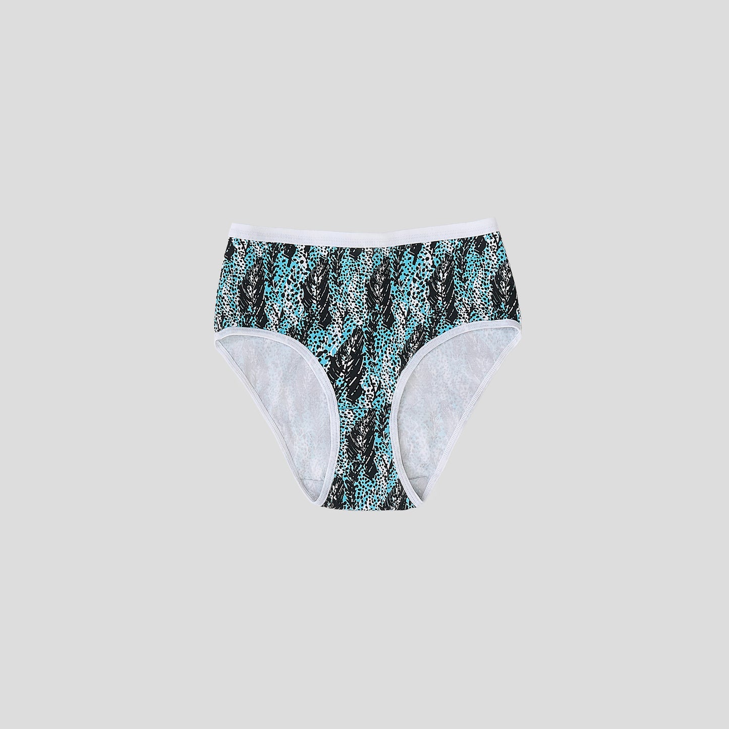Dice women's underwear with a pattern on a light gray background