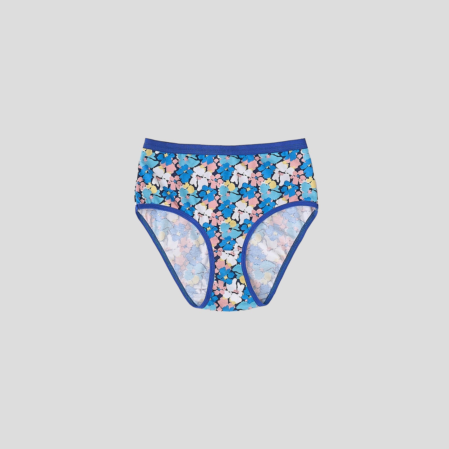 Dice Floral-patterned underwear on a gray background