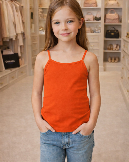Girl's Plain Tank Top Pack Of 2
