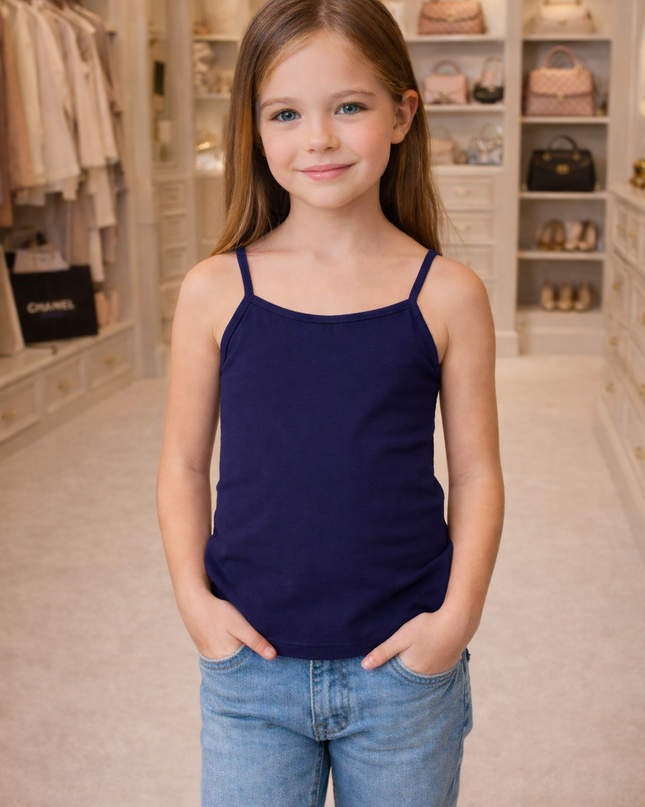 Girl's Plain Tank Top Pack Of 2
