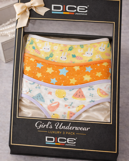 Girl's Printed Panties Pack of 3