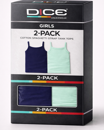 Girl's Plain Tank Top Pack Of 2

