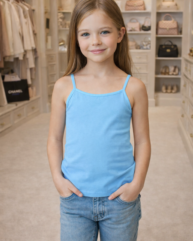 Girl's Plain Tank Top Pack Of 2
