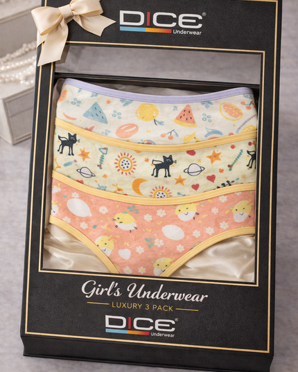 Girl's Printed Panties Pack of 3