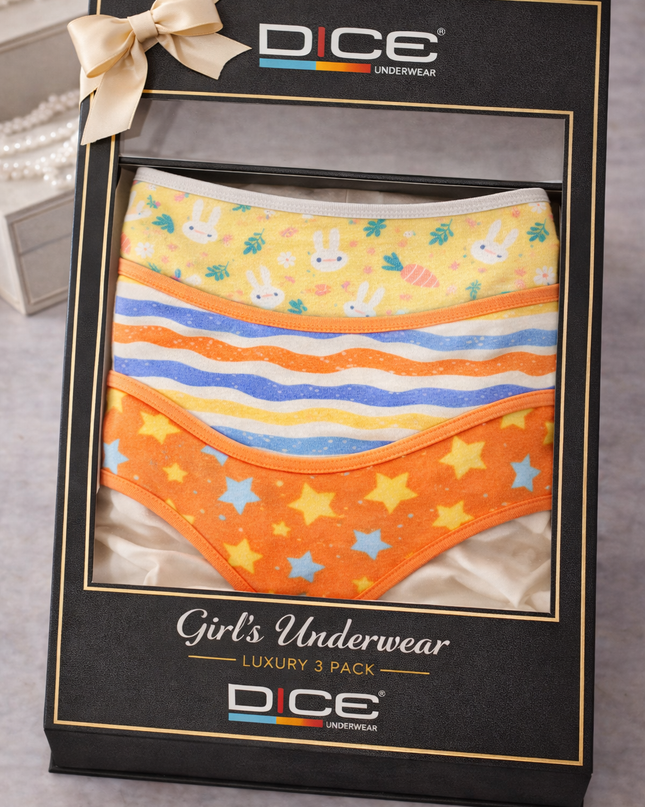 Girl's Printed Panties Pack of 3