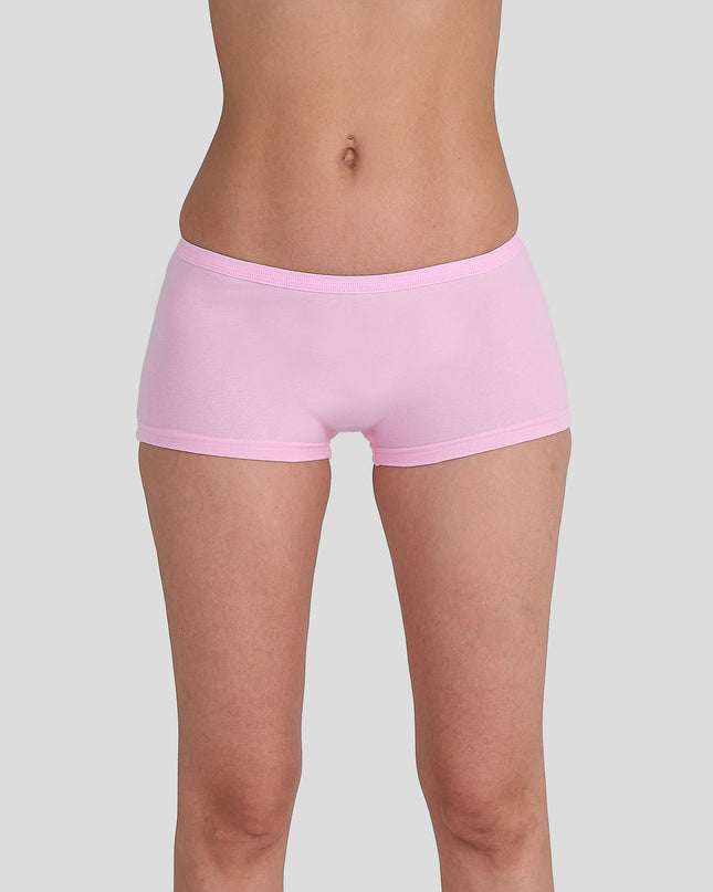 Women wearing Dice pink underwear on a plain background