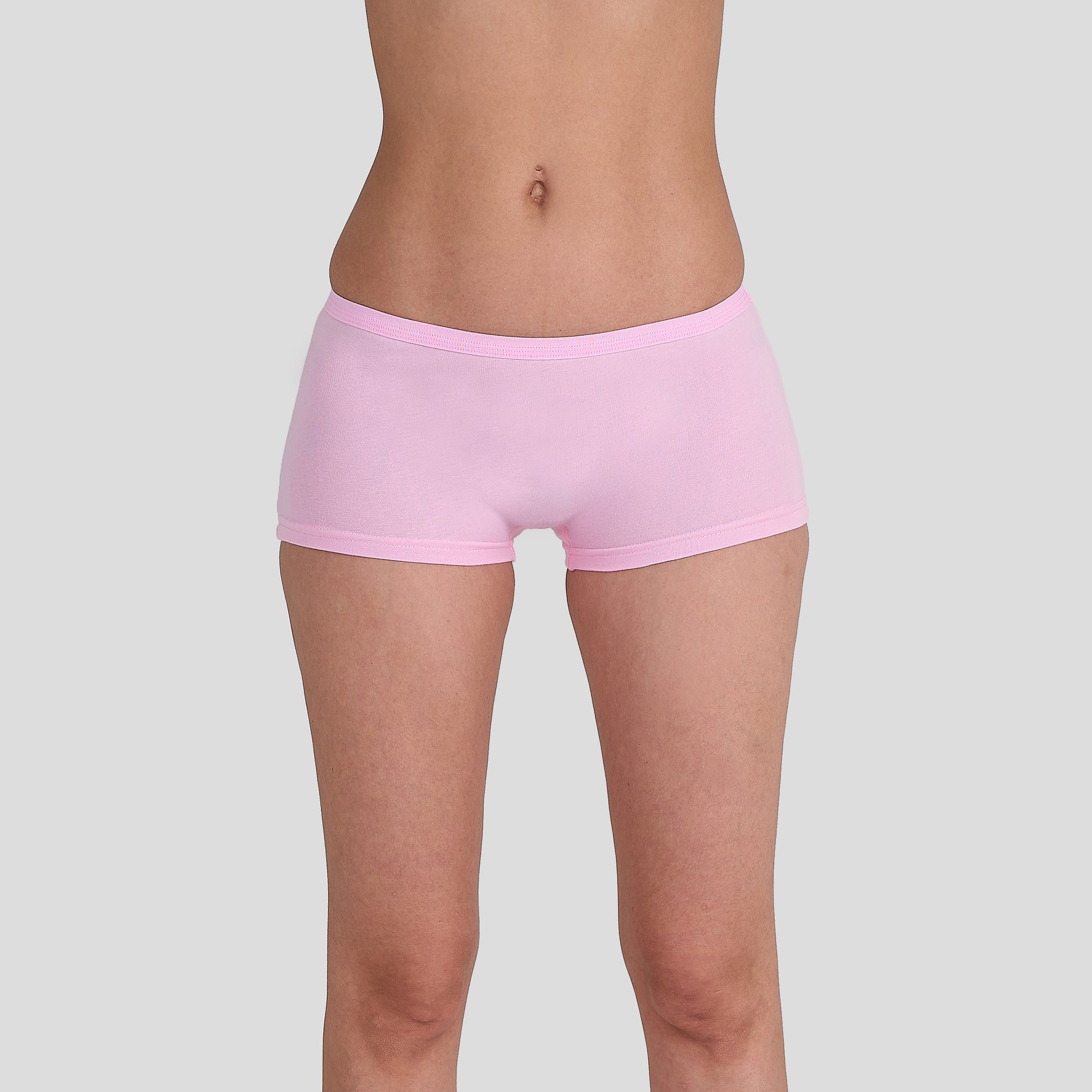 Women wearing Dice pink underwear on a plain background
