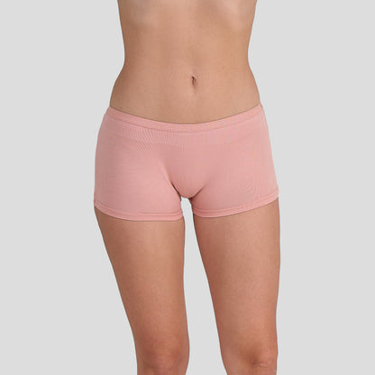 Dice women pink shorts on a plain background