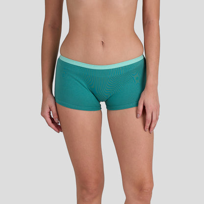 Dice Teal underwear on a plain background