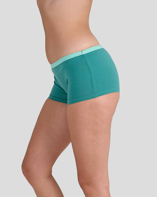 Dice Teal underwear on a plain background