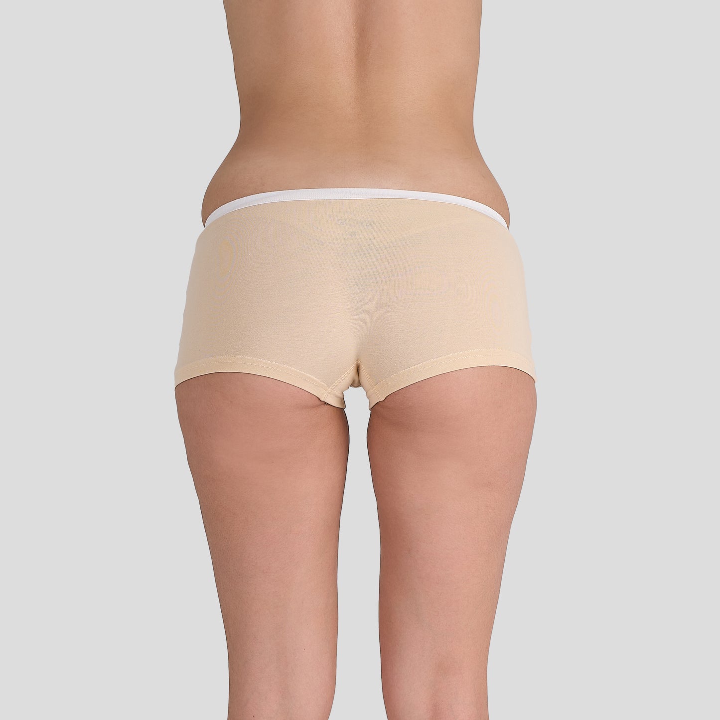 Dice Beige underwear worn by a person on a gray background