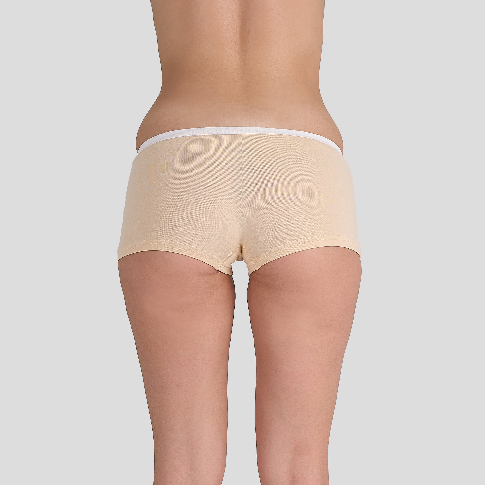 Dice Beige underwear worn by a person on a gray background