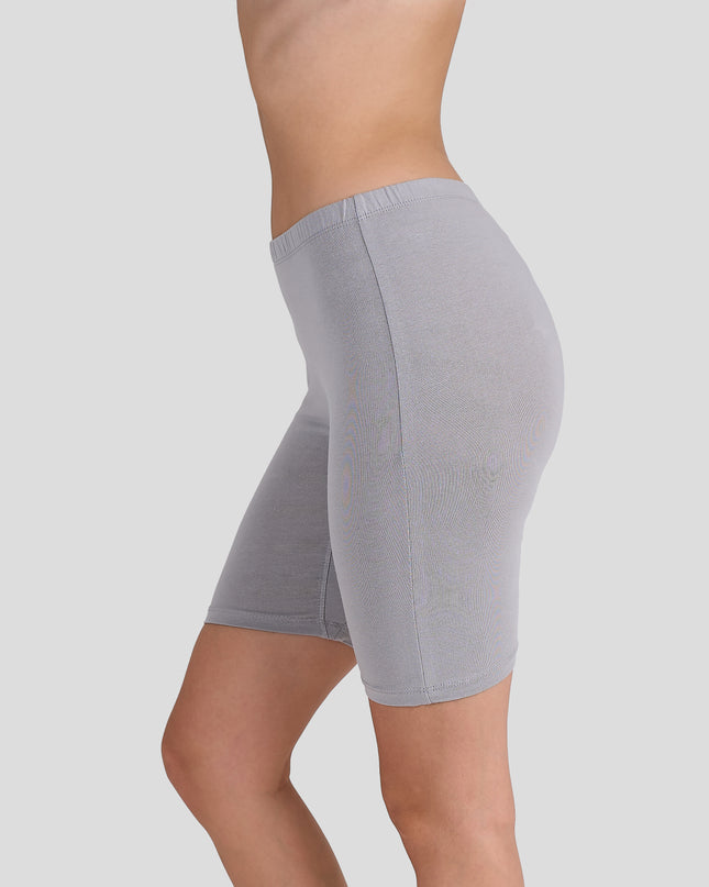 Dice Gray compression shorts worn by a person on a light gray background