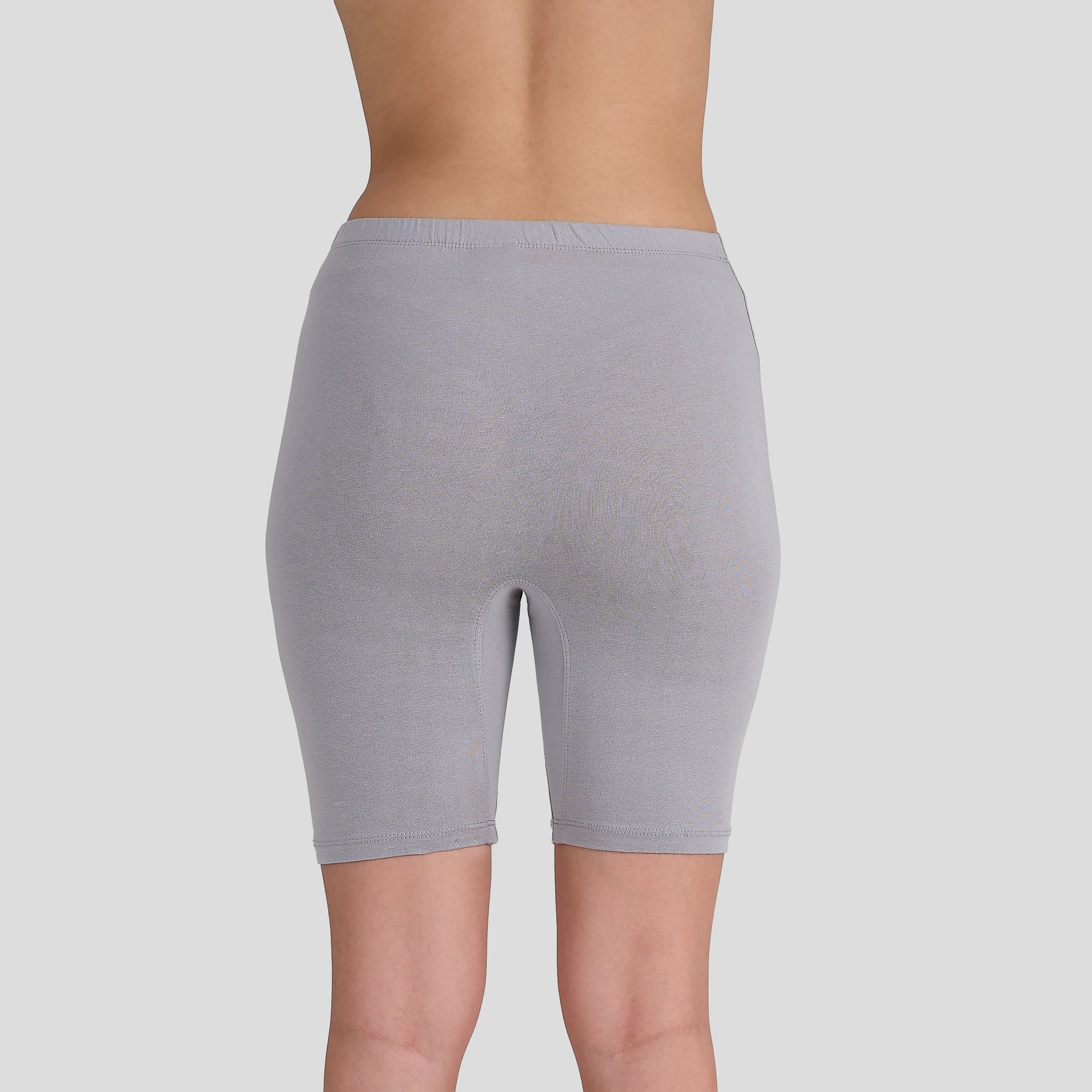 Dice Gray shorts worn by a person on a light gray background