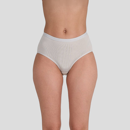 Dice Beige underwear worn by a person on a plain background