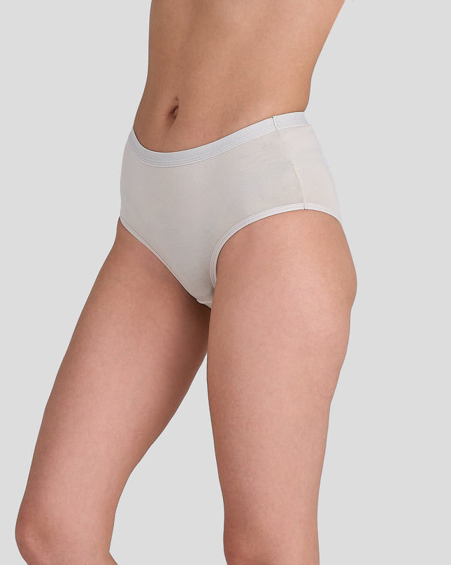 Dice White underwear worn by a person on a light gray background
