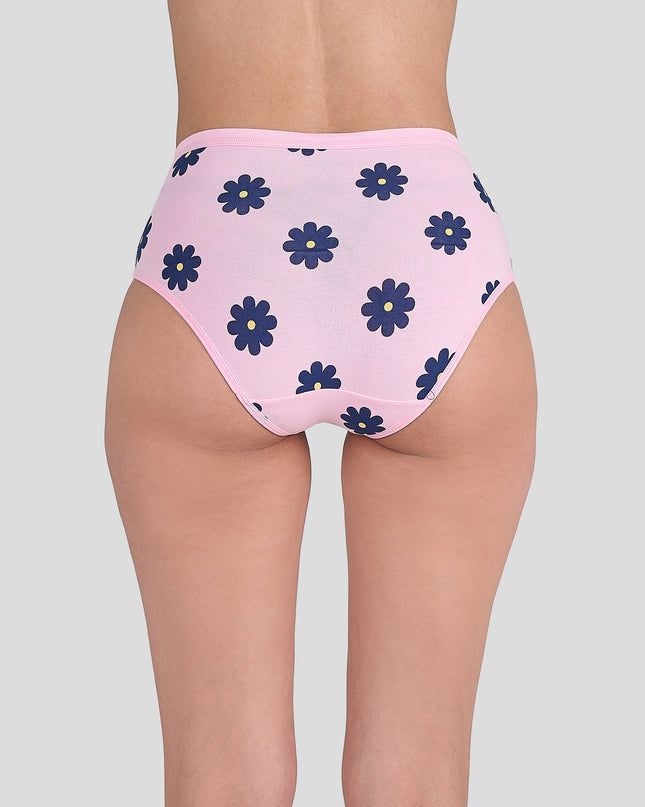 Dice Pink floral-patterned underwear on a plain background