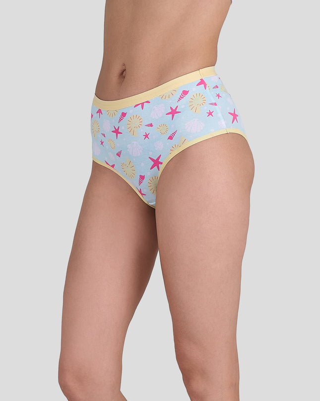 Dice Pastel patterned underwear worn by a person on a plain background