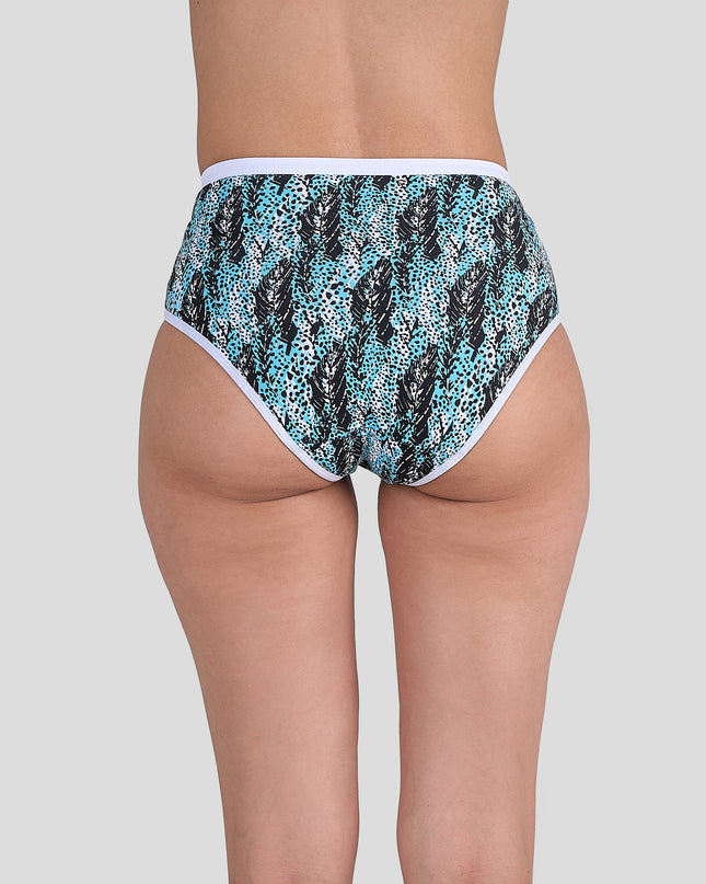 Dice Patterned underwear worn by a person on a plain background