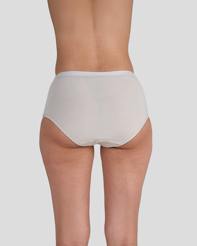 Dice Light gray underwear worn by a person on a plain background