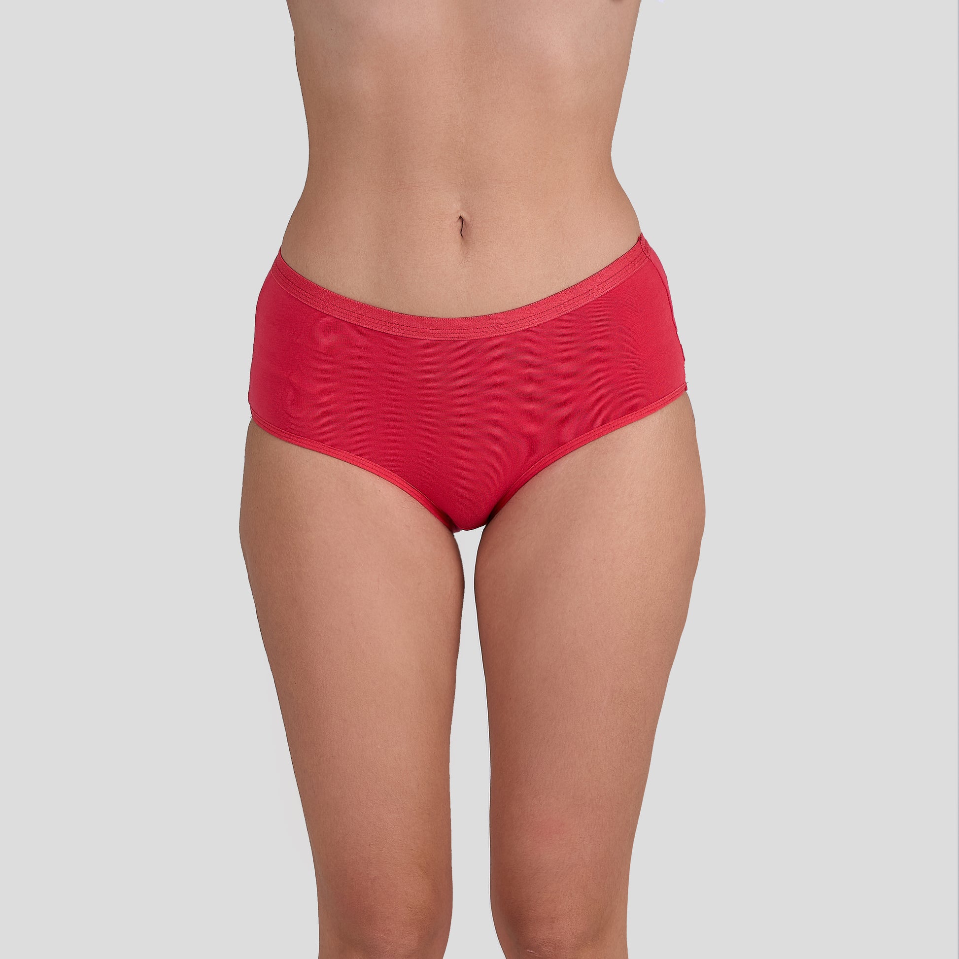 Dice Red underwear on a plain background