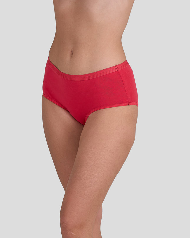 Dice Red underwear worn by a person on a gray background