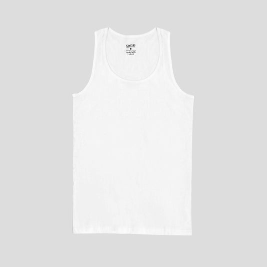 Dice White tank top on a gray background