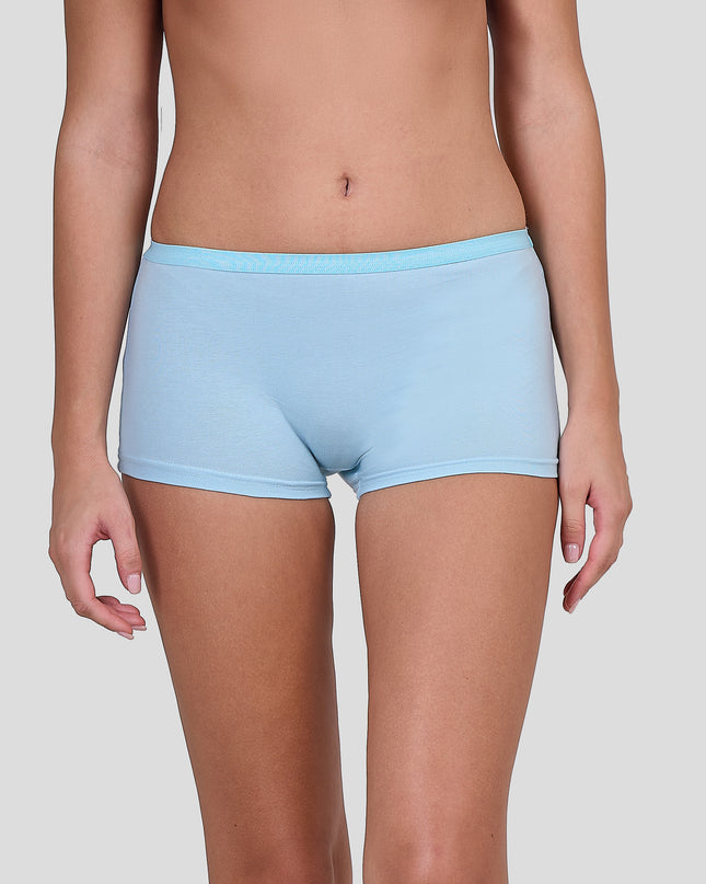 Dice Light blue boxer briefs worn by a person on a plain background