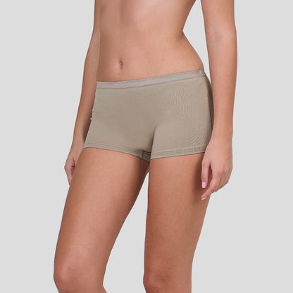 Dice Beige boxer briefs worn by a person on a plain background