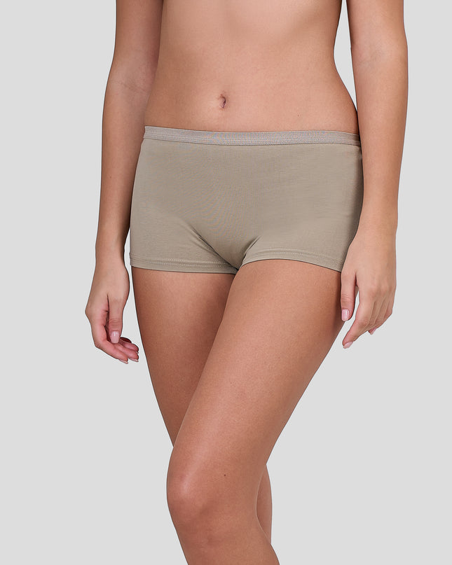 Person wearing a Dice beige underwear on a plain background