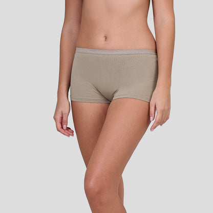 Person wearing a Dice beige underwear on a plain background