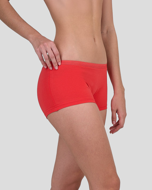Dice Red underwear worn by a person on a gray background