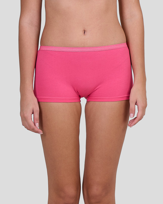 Person wearing a Dice bright pink underwear on a plain background
