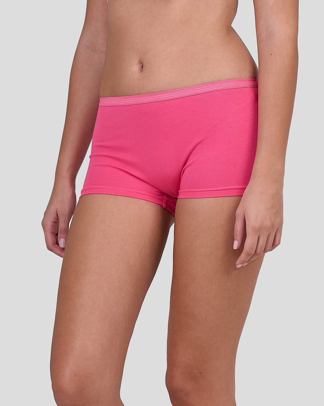 Person wearing a Dice bright pink underwear on a plain background
