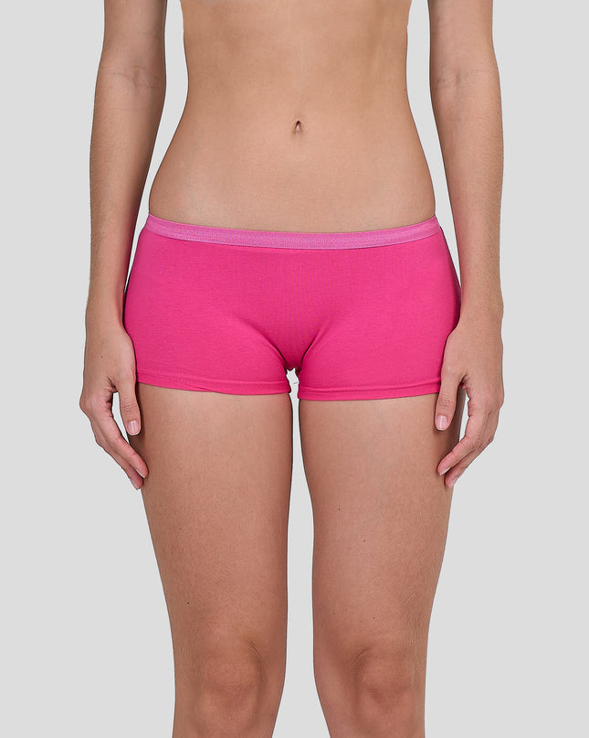 Person wearing a Dice bright pink underwear on a plain background