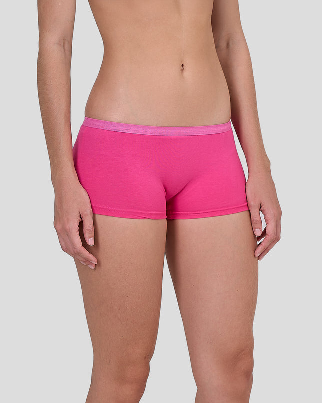 Person wearing a Dice bright pink underwear on a plain background