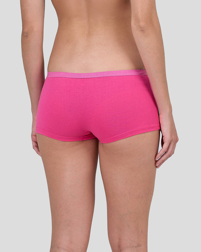 Person wearing a Dice bright pink underwear on a plain background