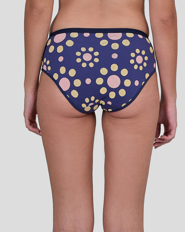 Dice Polka dot underwear on a plain background