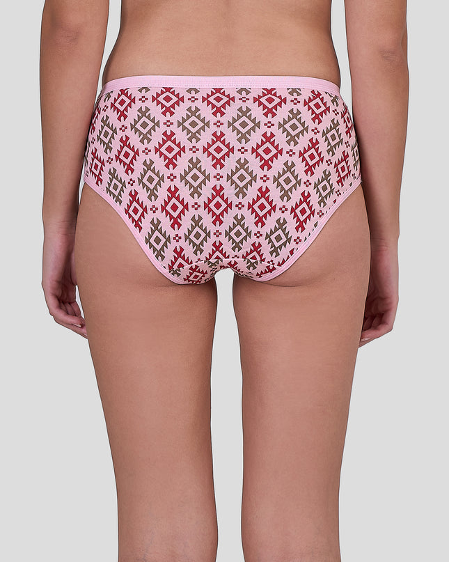 Dice Patterned underwear worn by a person on a plain background