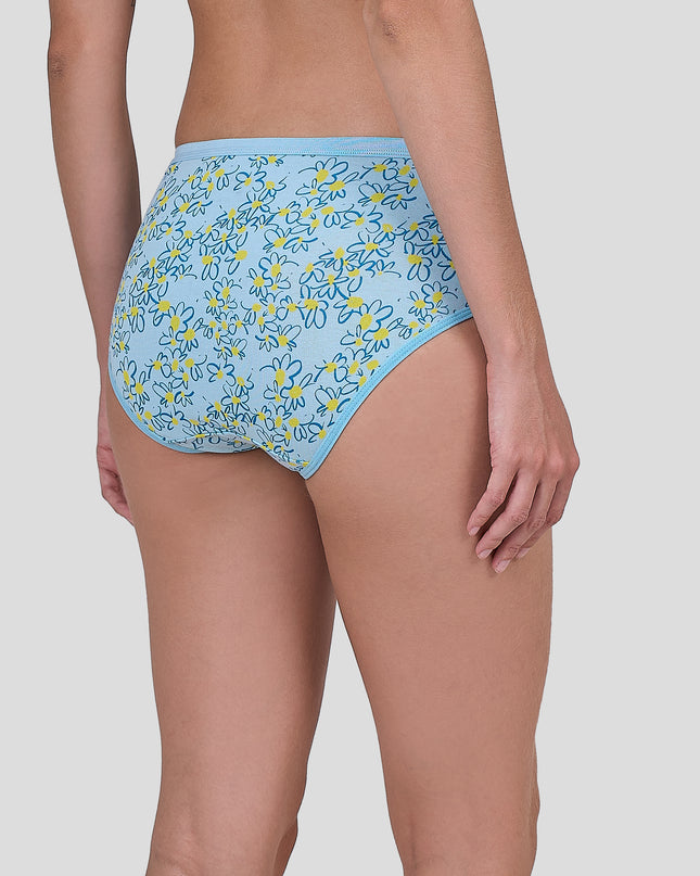 Dice Blue floral-patterned underwear on a plain background