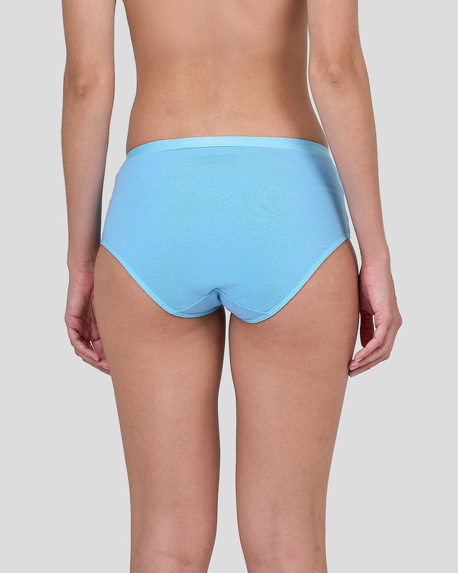 Person wearing Dice light blue underwear on a plain background