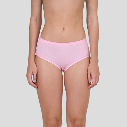Person wearing a Dice pink underwear on a gray background