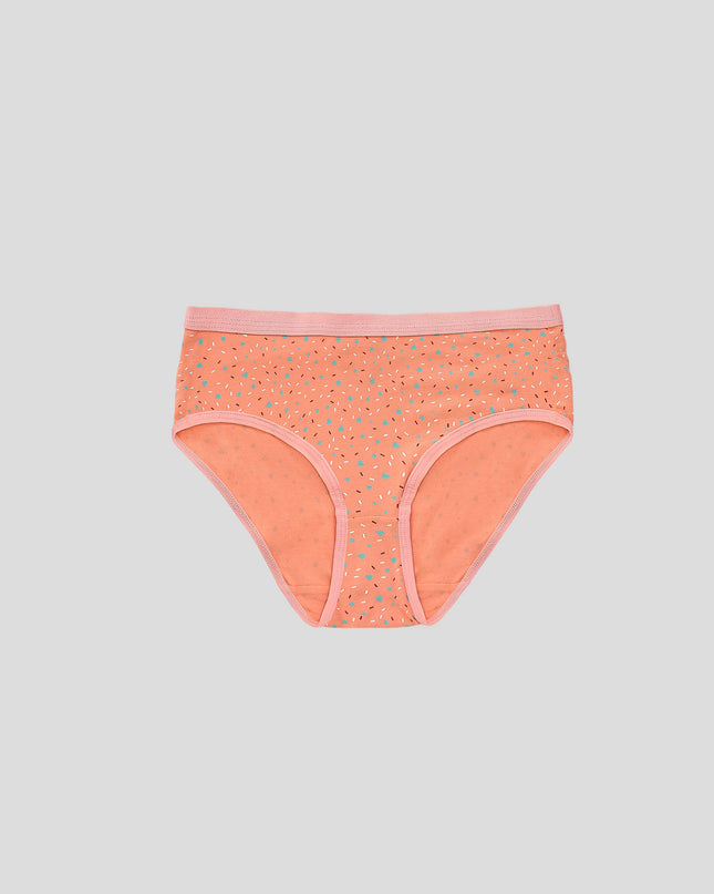 Dice Coral-colored underwear with a subtle pattern on a light gray background