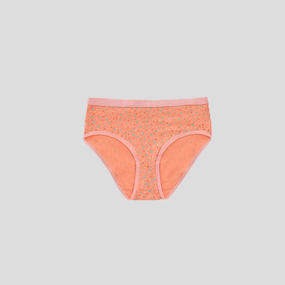 Dice Coral-colored underwear with a subtle pattern on a light gray background